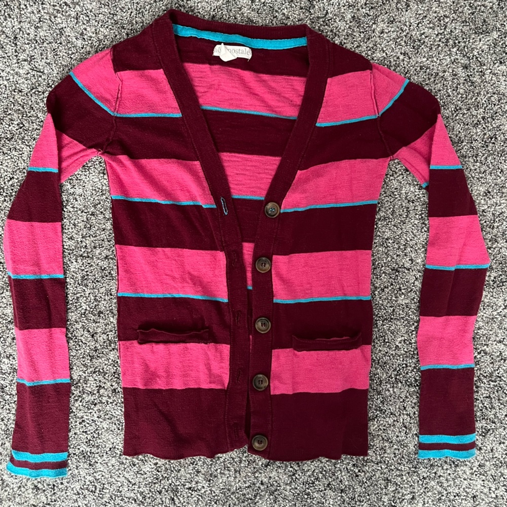 Aeropostale Striped Cardigan